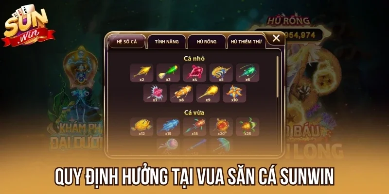 Quy định hưởng tại Vua Săn Cá Sunwin