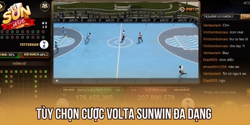 Tùy chọn cược Volta Sunwin đa dạng 