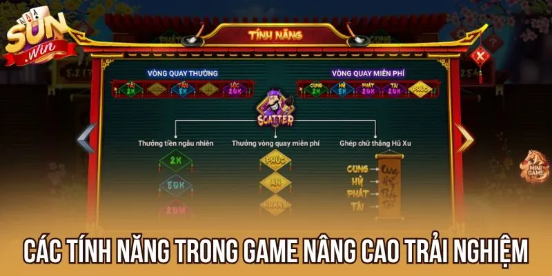 Các tính năng trong game nâng cao trải nghiệm