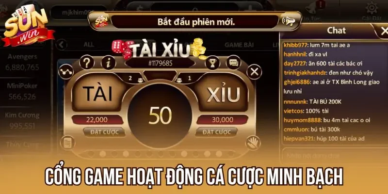Cổng game hoạt động cá cược minh bạch
