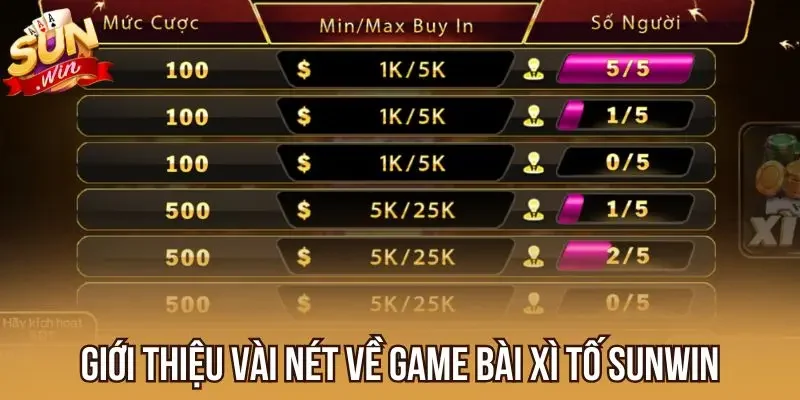Giới thiệu vài nét về game bài Xì Tố Sunwin
