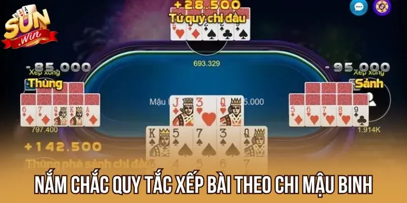 Nắm chắc quy tắc xếp bài theo chi Mậu Binh