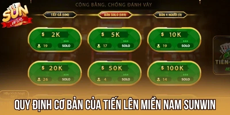 Quy định cơ bản của Tiến Lên Miền Nam Sunwin