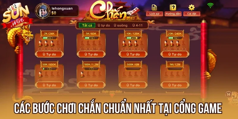 Các bước chơi chắn chuẩn nhất tại cổng game