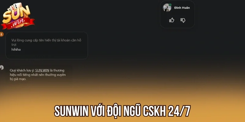 Sunwin với đội ngũ CSKH 24/7