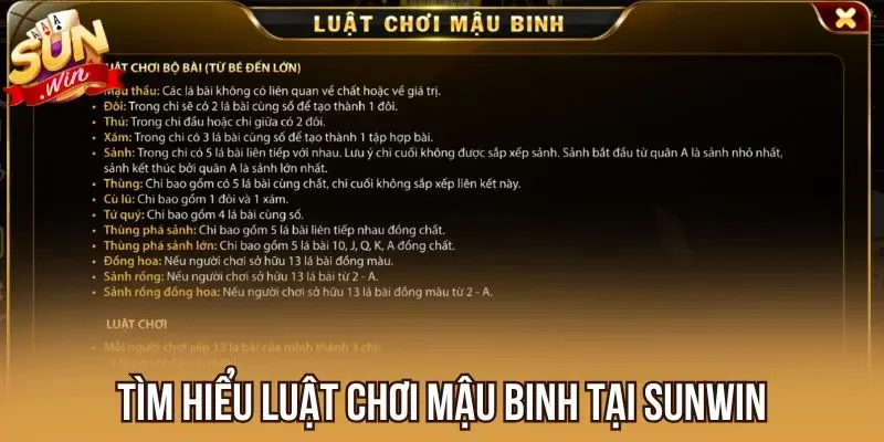 Tìm hiểu luật chơi Mậu Binh tại Sunwin